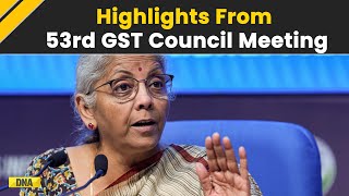 53rd GST Council Meeting No Tax On Platform Tickets Tweaked Tax Rates  Heres The Key Takeaways [upl. by Azarria]