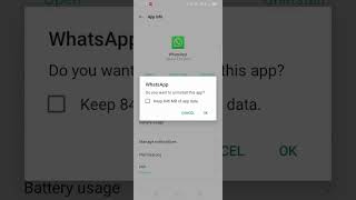 How to uninstall WhatsApp on Android Phone [upl. by Morlee]