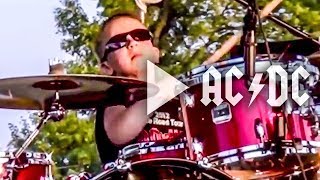 Whole Lotta Rosie  LIVE on Stage 5 Year Old Drummer [upl. by Ecerahs]