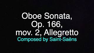 Oboe Sonata Op 166 mov 2 Allegretto  SaintSaëns [upl. by Wera]