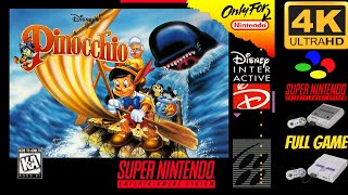 Pinocchio SNES Gameplay Walkthrough FULL GAME 4K60ᶠᵖˢ🔴 [upl. by Philipson]