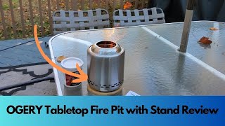 OGERY Tabletop Fire Pit with Stand Review  Cozy Nights Made Easy with the OGERY Tabletop Fire Pit [upl. by Hall]