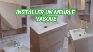 Comment installer un meuble vasque et haut salle de bain bricoben [upl. by Carmel]