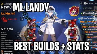 NAVY CAPTAIN LANDY 2024 GUIDE  How to Build  Stats Epic Seven [upl. by Ayiram909]