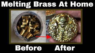 Melting Brass  Keys Casings and Bolts Into Bars and Rounds [upl. by Garwin]