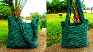 Crochet tote bag for beginners  super easy tutorial [upl. by Wincer113]