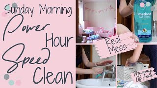 POWER HOUR CLEANING SPEED CLEAN WITH ME  LAUNDRY ROUTINES BIG FAMILY  MUMMY OF FOUR UK VLOGMAS [upl. by Marcelia463]