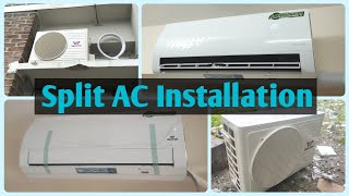 WALTON Split AC Installation  ওয়ালটন ননইনভার্টার এসি ফিটিং [upl. by Reivazx16]