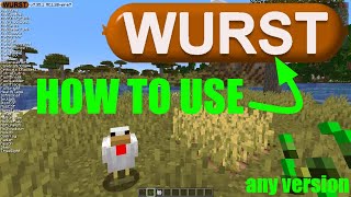 How To Use Wurst Hacked Client  Minecraft Java Edition ¦ Wurst Client 121 Tutorial [upl. by Maitland]