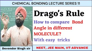 11 chap 4  Chemical Bonding 12  Dragos Rule detailed explaination  IIT JEE ADVANCE  NEET [upl. by Eihpos]