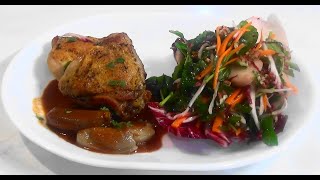 JHC Week 10 Wednesday  Chicken French Chicken Confit with Radicchio Salad [upl. by Ajani]