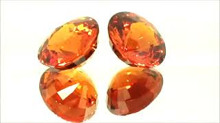 Natural Mandarin Garnet  Spessartite  10 Carats Round Pair  by Gandhi Enterprises [upl. by Stovall889]