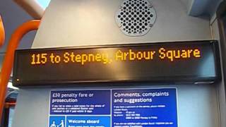 115 to Stepney Arbour Square [upl. by Bibi]