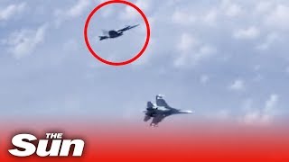 NATO jet stalks Putin minister before being chased off by SU27 [upl. by Viddah]