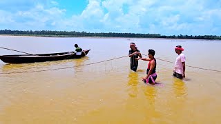 এই প্রথম দামোদর নদীতে কাটায় করে মাছ ধরা সঙ্গে নদীতে পিকনিক  Damodor river fishing amp cooking video [upl. by Ykceb]