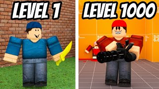 Level 0 vs Level 1000 in Roblox Arsenal [upl. by Eusassilem]