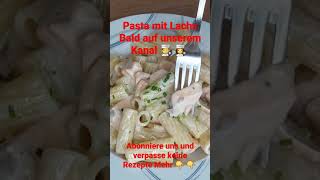 Pasta mit LachsSahne Soße shorts rezept pasta lachs sahne [upl. by Del]