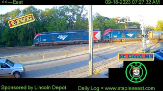 Live St Cloud MN Cam  BNSF Staples Sub  Northern Transcon Railcams  MP 7311 [upl. by Ennaed]