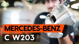 How to change front brake caliper on MERCEDESBENZ С W203 TUTORIAL AUTODOC [upl. by Namzed]