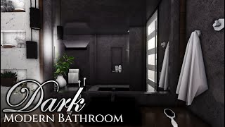 Bloxburg  Dark Modern Bathroom with Working Mirror  Speed Build [upl. by Pachston]