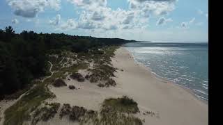 Manistee Michigan  Lake shore Drone Footage [upl. by Earal969]