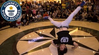 Most consecutive halos breakdance  Guinness World Records [upl. by Llenrac]