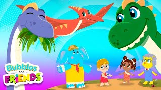 Learn Dinosaurs Names with Bubbles and Friends 🦖  Full Episode  Song For Kids [upl. by Frame]