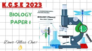 KCSE 2023 Biology Paper 1 Marking Scheme I Epic Revision 🔥 [upl. by Inalaeham]