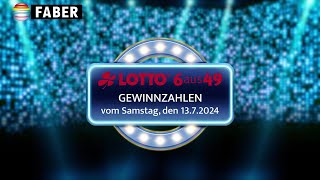 FABER Lotto · LottoGewinnzahlen vom Samstag den 13072024 [upl. by Maer]