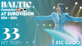 Eurovision  Baltic Countries  2014  2024  My Top 33 [upl. by Kaczer745]