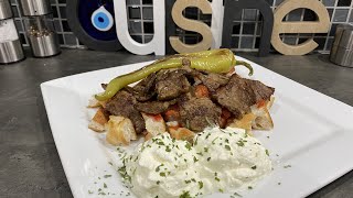 🇹🇷 iskender kebab nasil yapilir  ev yapimi iskender tarifi [upl. by Beekman]