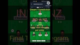 IN w vs NZ w dream11 prediction  india vs new zealand womens world cup match prediction [upl. by Zizaludba533]