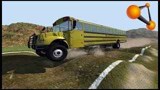 SMASHING SCHOOL BUS OFFROAD  BeamNGdrive [upl. by Enirhtak]