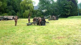 The Garrison artillery group firing 25 pounders at Tilly sur Seulles 2011 [upl. by Naivat385]