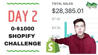 🔥 DAY 2  SHOPIFY 01000 CHALLENGE  INFLUENCERS 🔥 [upl. by Llennaj]