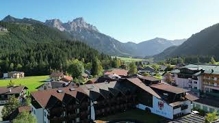 Herbstlicher Drohnenflug über das Hotel Tyrol am Haldensee [upl. by Arelus718]