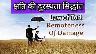 What is theories of Remoteness of Damage in Hindi क्षति की दुरस्थता सिद्धान्त क्या है नियम क्या है [upl. by Rasia]