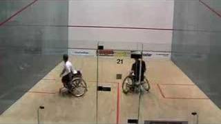 Wheelchair Squash Demonstration Dutch Championships [upl. by Neras]