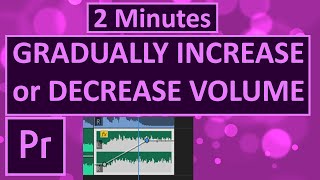 How to GRADUALLY INCREASE or DECREASE audio VOLUME in premiere pro [upl. by Eizzo]