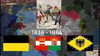 Victoria II Timelapse Austria  AustriaHungary  Danubian Federation 1836  1884 [upl. by Eninaj349]