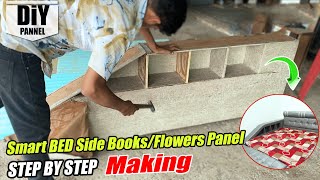 DIY Upholstered Bed Side Panel Headboard  Luxury on a Budget  MaanClips [upl. by Hairaza]