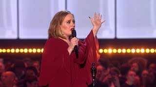 Adele wins BRITs Global Success Award  The BRIT Awards 2016 [upl. by Torrell258]