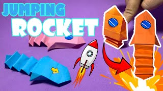 Origami Rocket  Paper Jumping Rocket  Easy Jumping Rocket Toy [upl. by Yelnek]