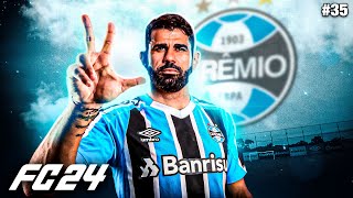 A GRANDE ESTREIA de DIEGO COSTA com HATTRICK Modo Carreira Treinador com Grêmio EA FC 24 35 [upl. by Llenreb]