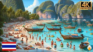 Phi Phi Islands Thailand🇹🇭 The Most Beautiful Paradise Island in The World 4K HDR [upl. by Tserof]