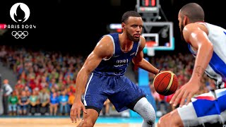 Steph Curry 4th QTR TAKEOVER 😴  NBA 2K25 Olympics Mode  USA vs France Gold Medal Gameplay [upl. by Llevram]