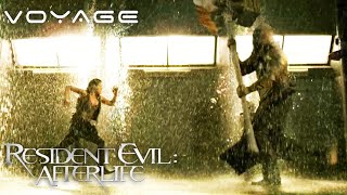 Resident Evil Afterlife  Zombie Axeman vs Alice amp Claire  Voyage [upl. by Jeanne]