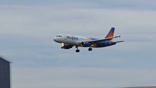 Allegiant Air 3450 landing at TVC Cherry Capitol Airport in Traverse City MI 62824 [upl. by Mcdowell768]