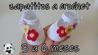 zapatitos a crochet para bebe [upl. by Cathy]