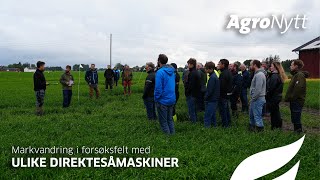 Markvandring i forsøksfelt med ulike direktesåmaskiner [upl. by Dyun]